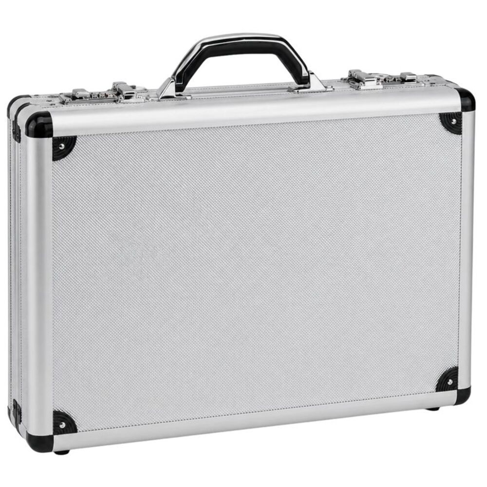 Alpine Swiss Aluminum Attache Case Padded Laptop Briefcase Combo Lock Hard Sided